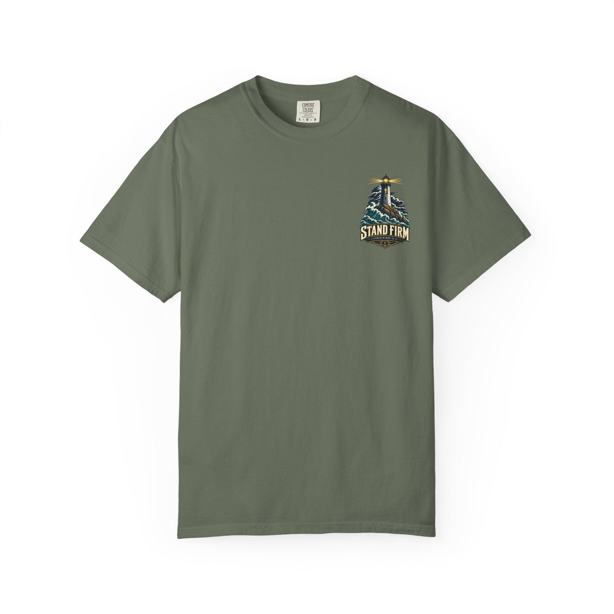 Stand Firm Lighthouse T-Shirt — 1 Corinthians 16:13