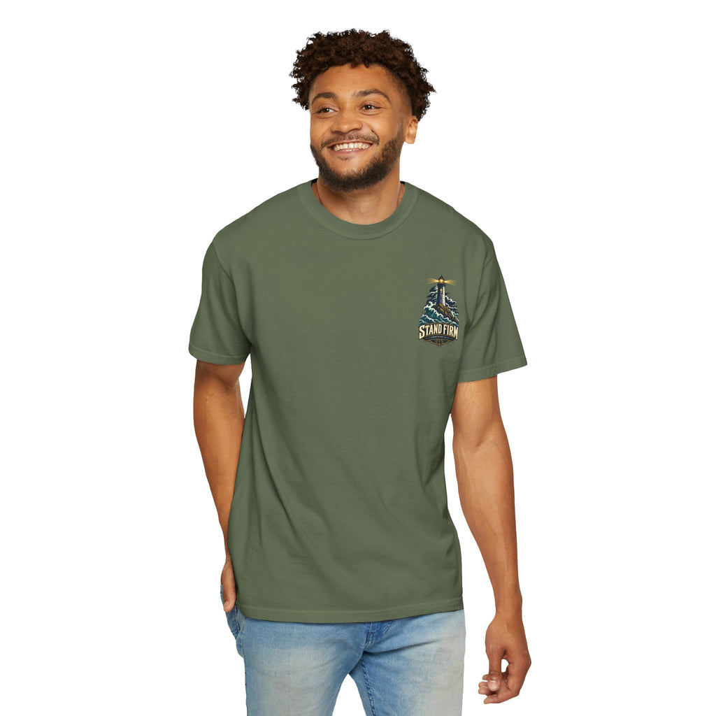 Stand Firm Lighthouse T-Shirt — 1 Corinthians 16:13