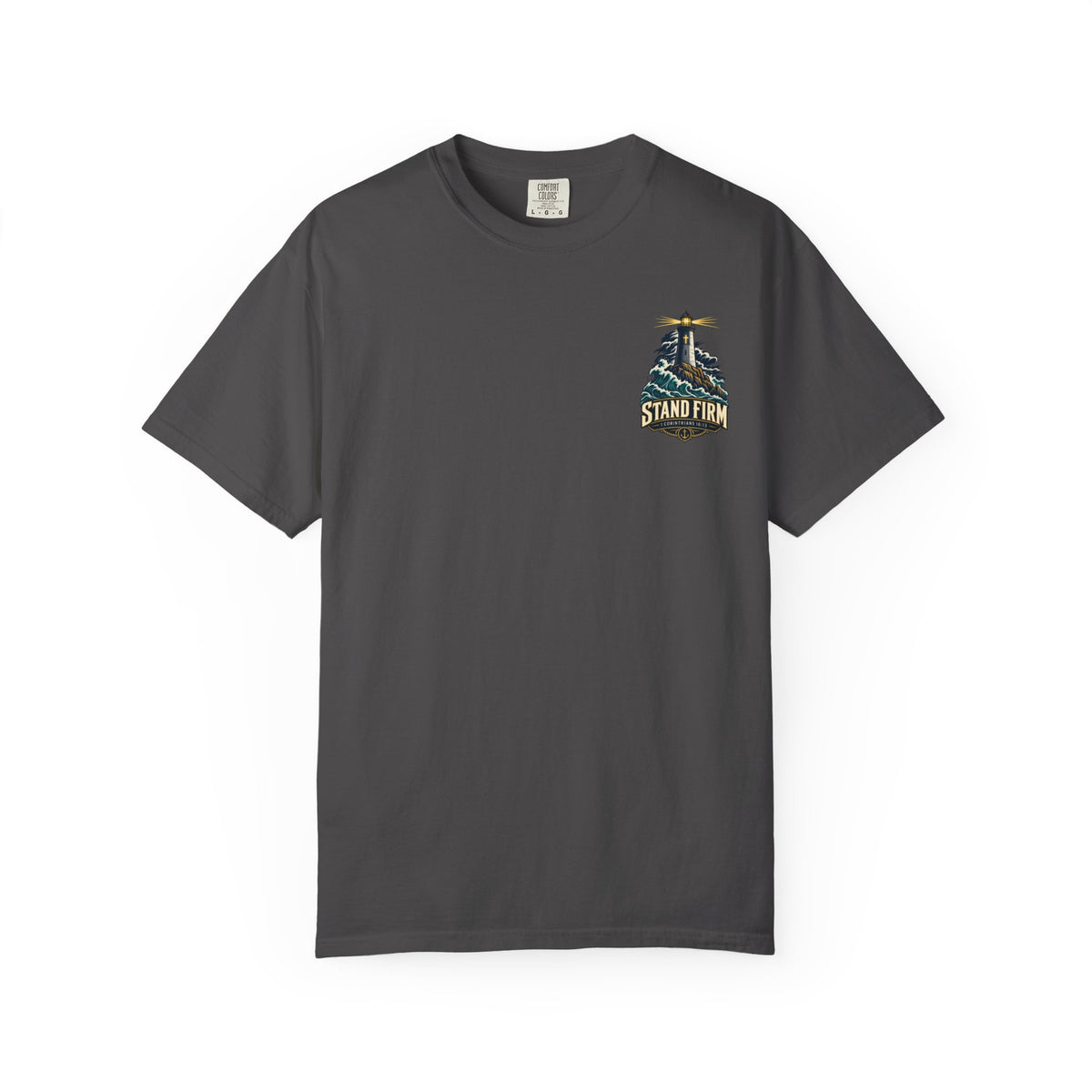 Stand Firm Lighthouse T-Shirt — 1 Corinthians 16:13