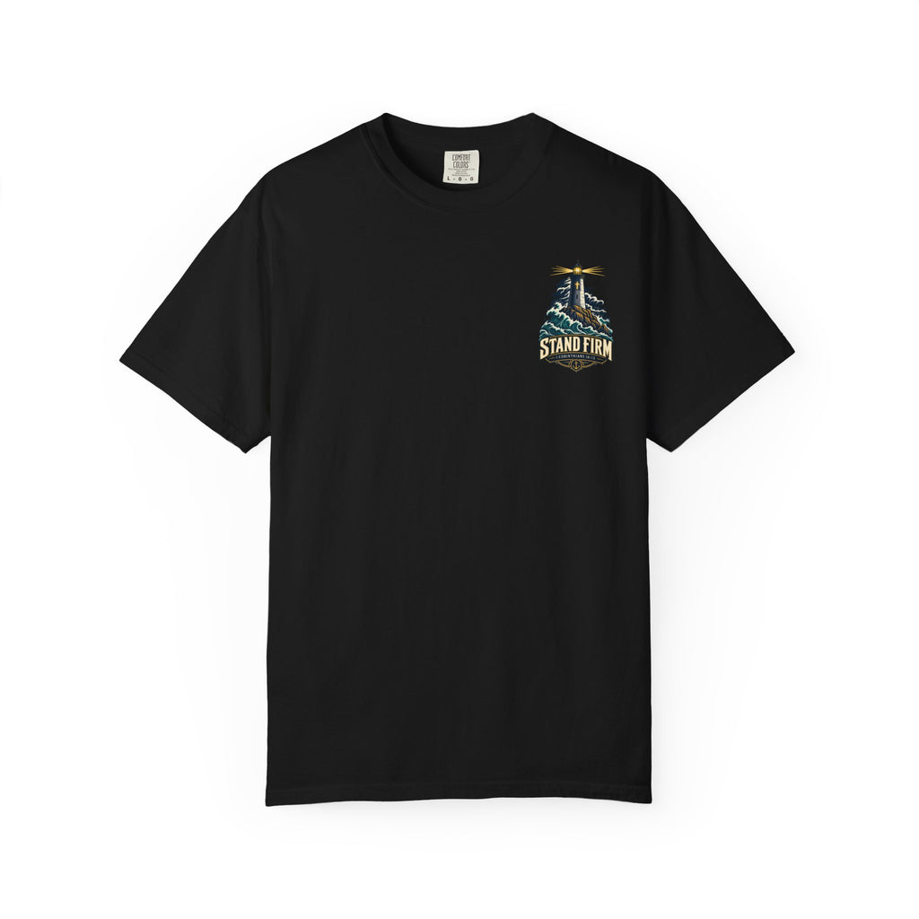 Stand Firm Lighthouse T-Shirt — 1 Corinthians 16:13