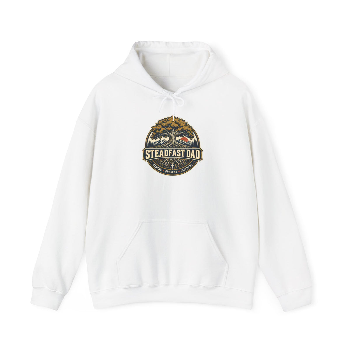 Steadfast Dad Hoodie – Vintage Mountain Camping Father’s Day Pullover