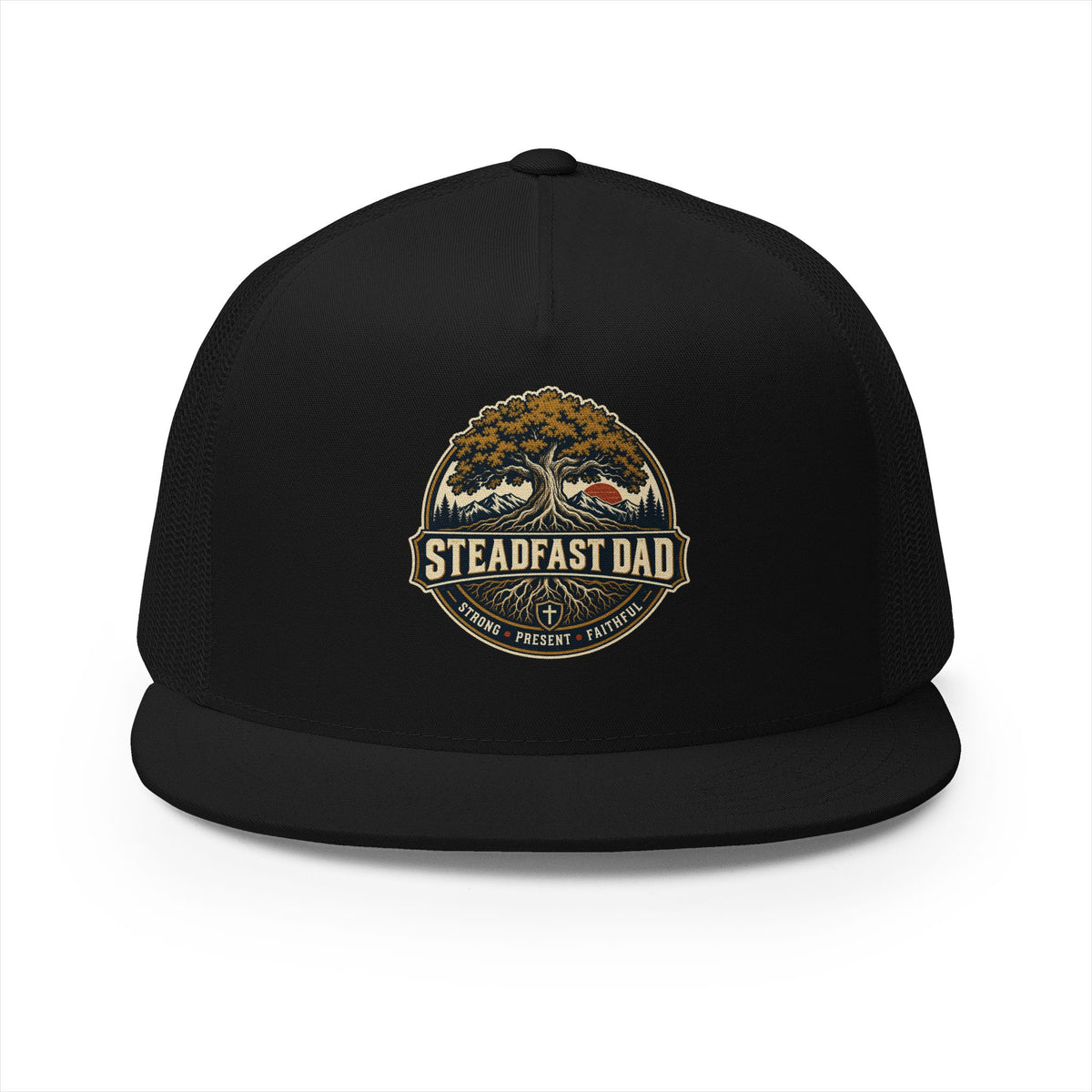 Steadfast Dad Trucker Cap — Strong, Present, Faithful