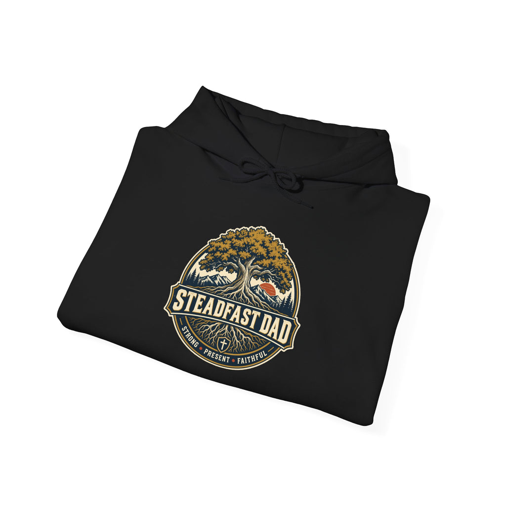 Steadfast Dad Hoodie – Vintage Mountain Camping Father’s Day Pullover