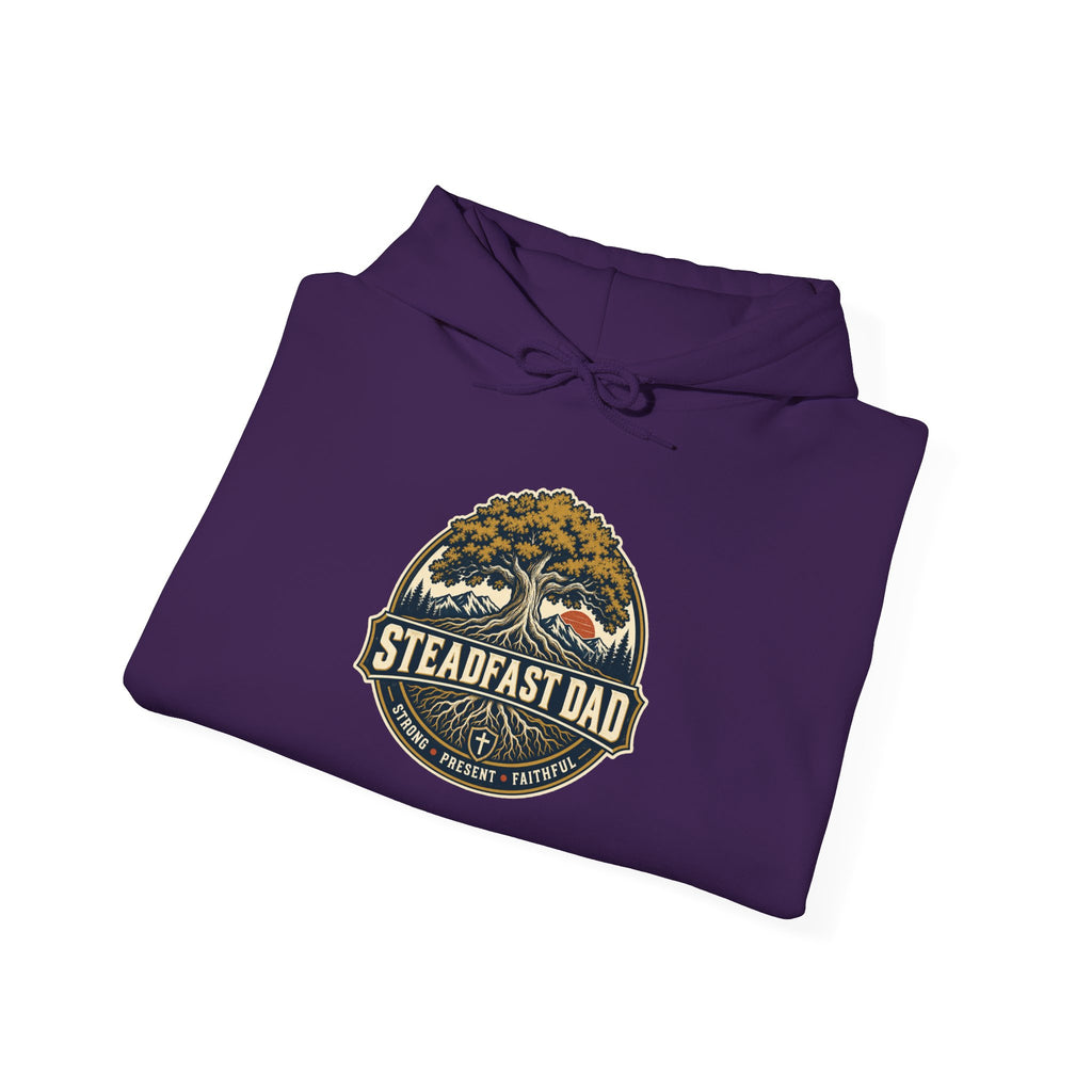 Steadfast Dad Hoodie – Vintage Mountain Camping Father’s Day Pullover