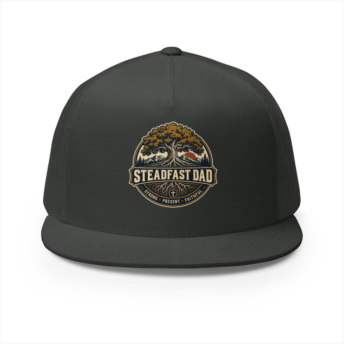 Steadfast Dad Trucker Cap — Strong, Present, Faithful
