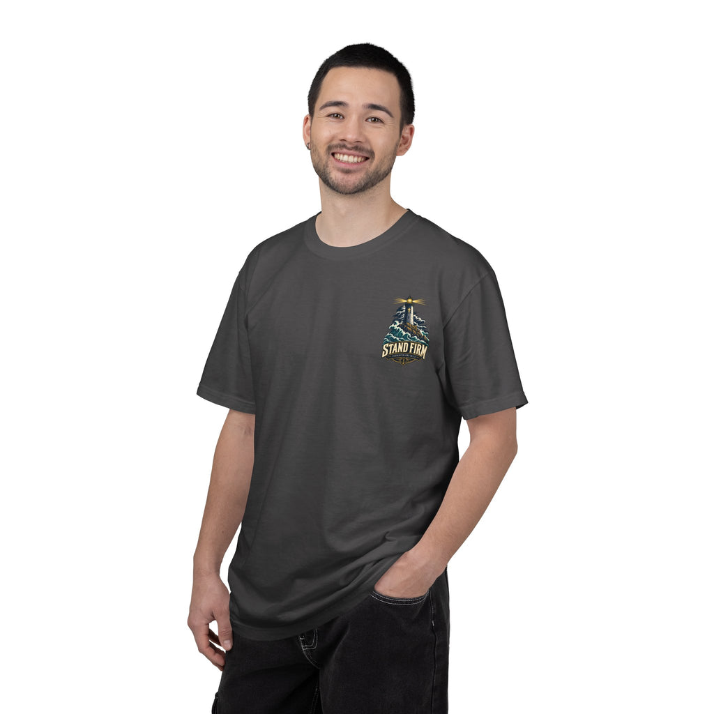 Stand Firm Lighthouse T-Shirt — 1 Corinthians 16:13