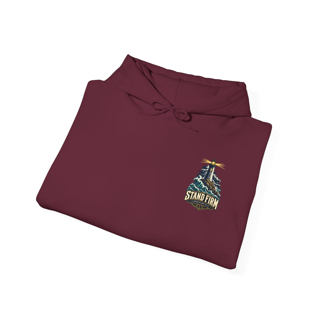 Stand Firm Lighthouse Hoodie - 1 Corinthians 16:13