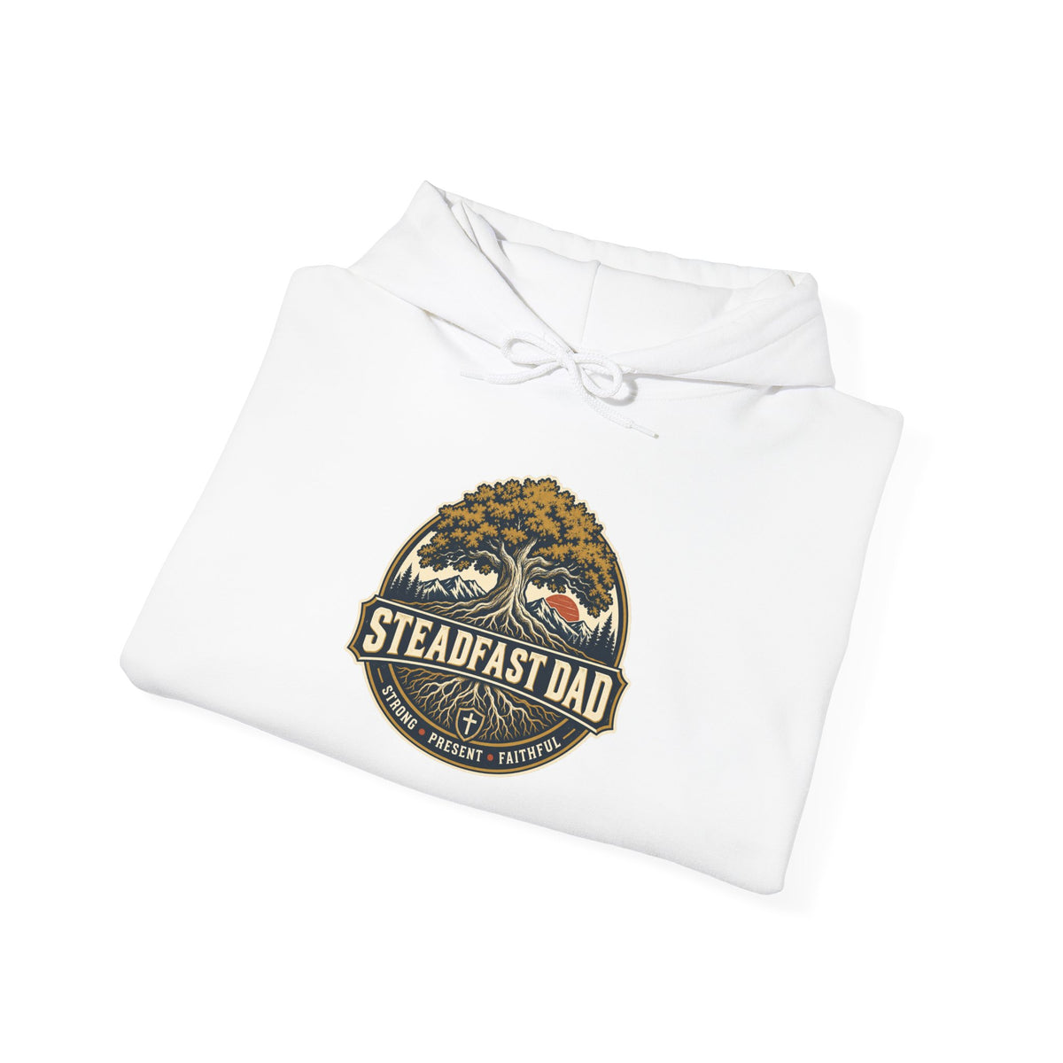 Steadfast Dad Hoodie – Vintage Mountain Camping Father’s Day Pullover