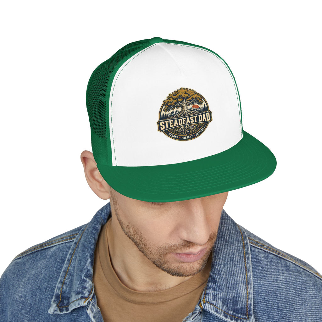 Steadfast Dad Trucker Cap — Strong, Present, Faithful