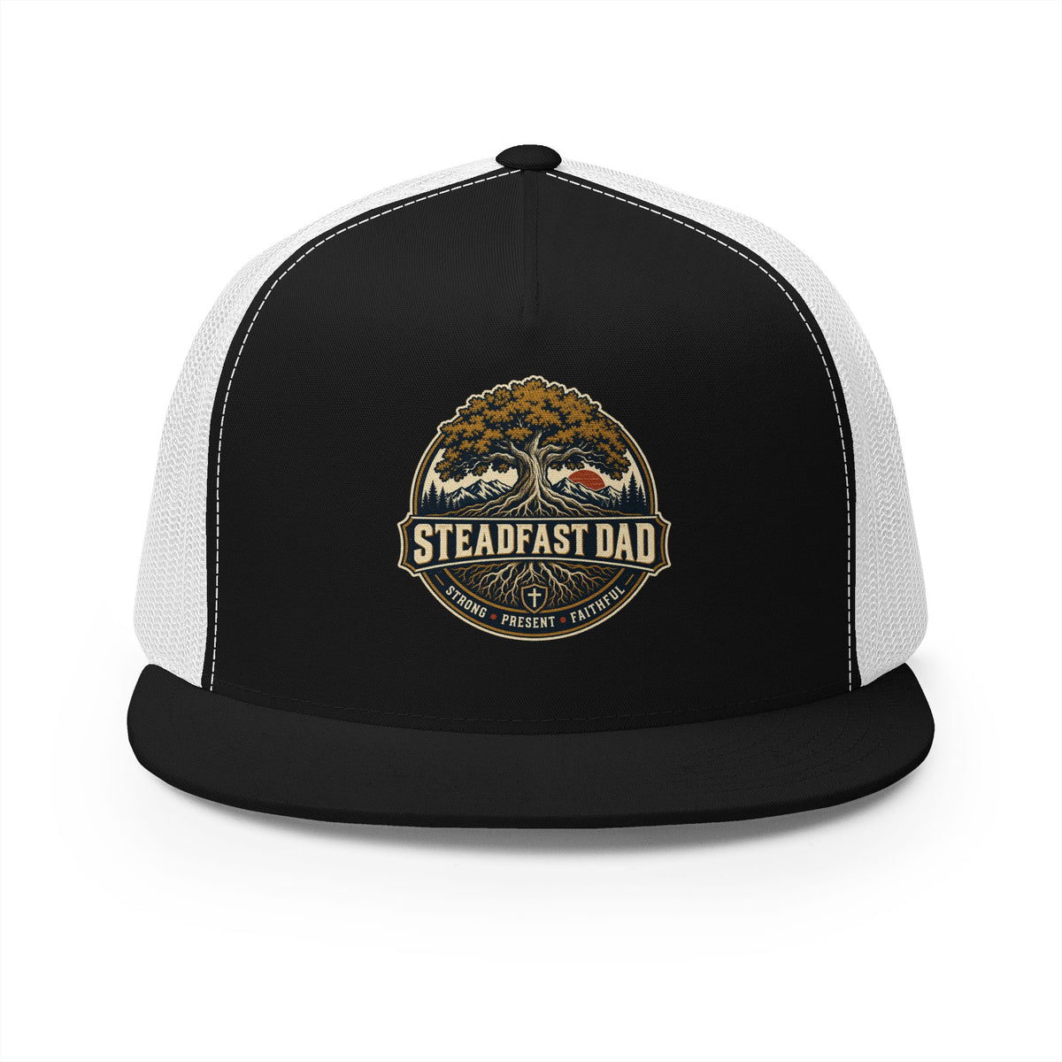 Steadfast Dad Trucker Cap — Strong, Present, Faithful
