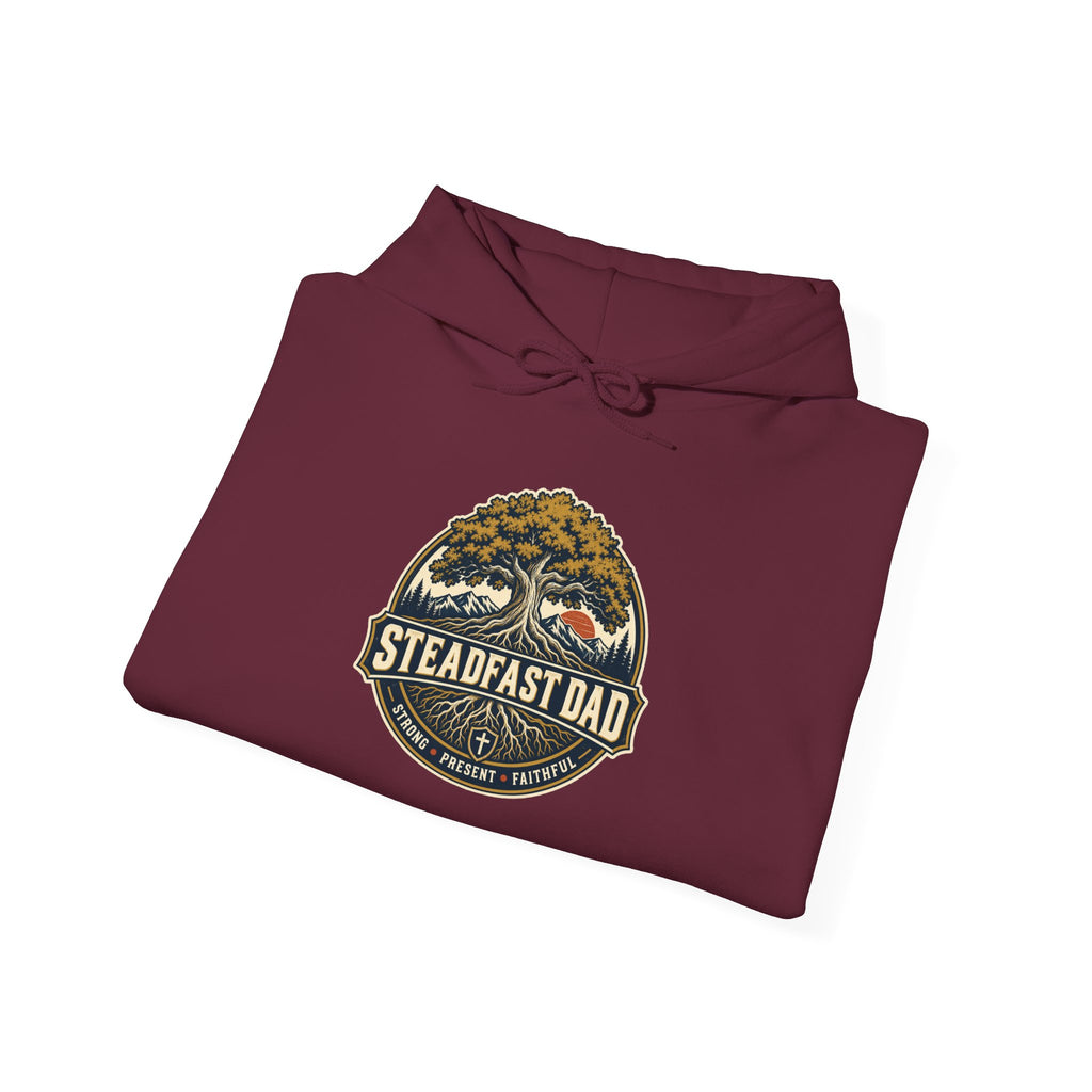 Steadfast Dad Hoodie – Vintage Mountain Camping Father’s Day Pullover