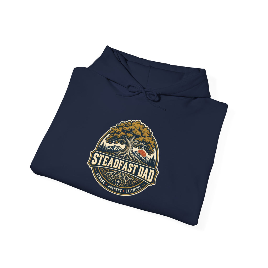 Steadfast Dad Hoodie – Vintage Mountain Camping Father’s Day Pullover