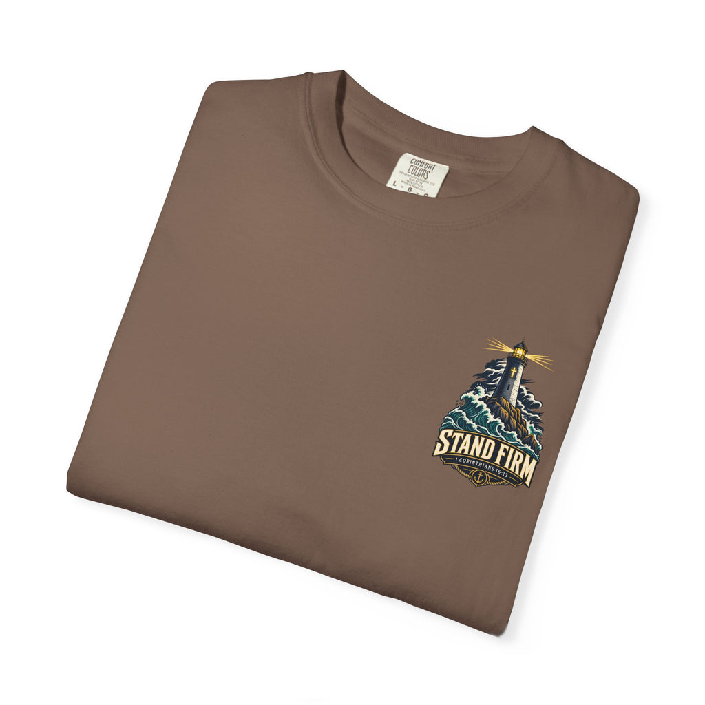 Stand Firm Lighthouse T-Shirt — 1 Corinthians 16:13