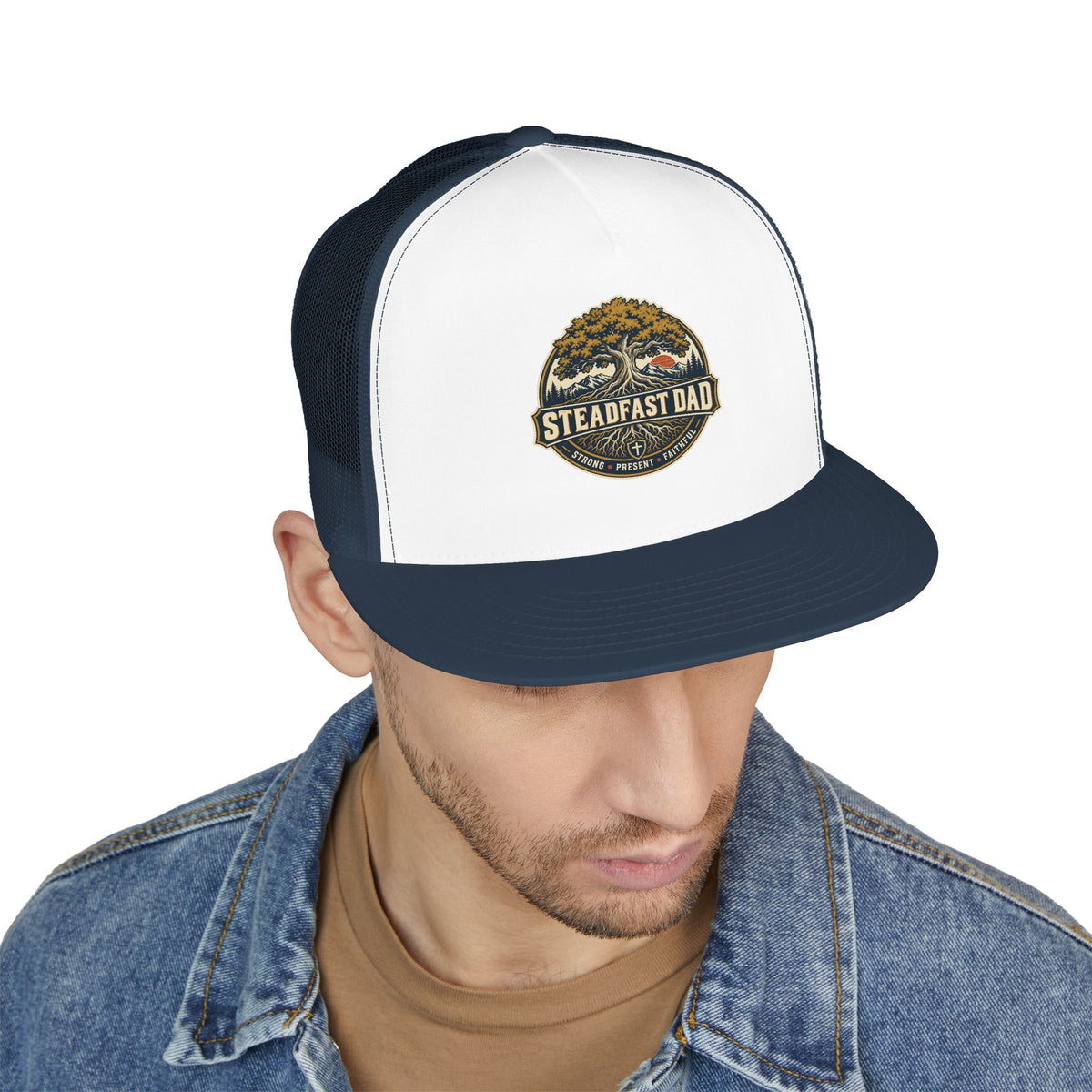 Steadfast Dad Trucker Cap — Strong, Present, Faithful