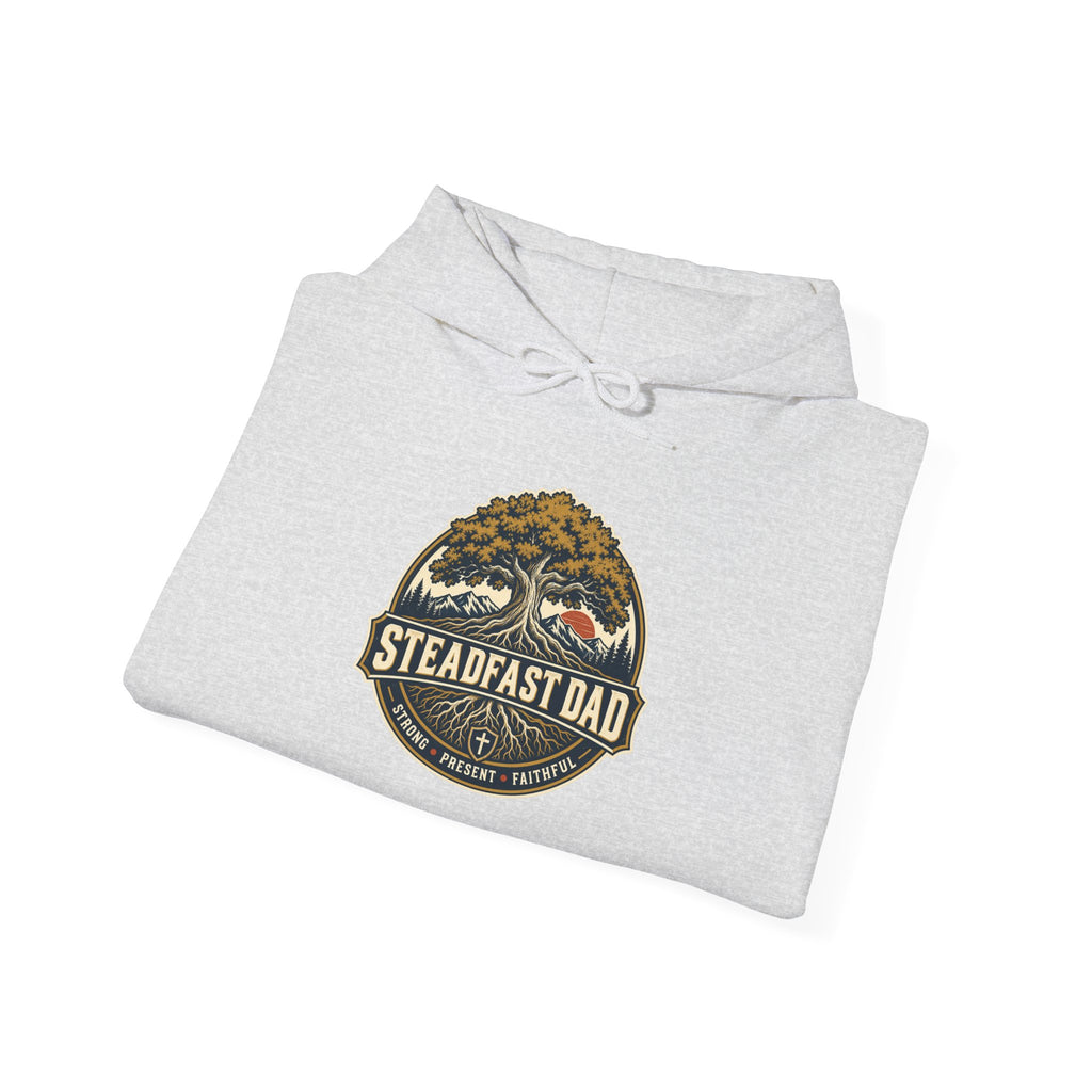 Steadfast Dad Hoodie – Vintage Mountain Camping Father’s Day Pullover