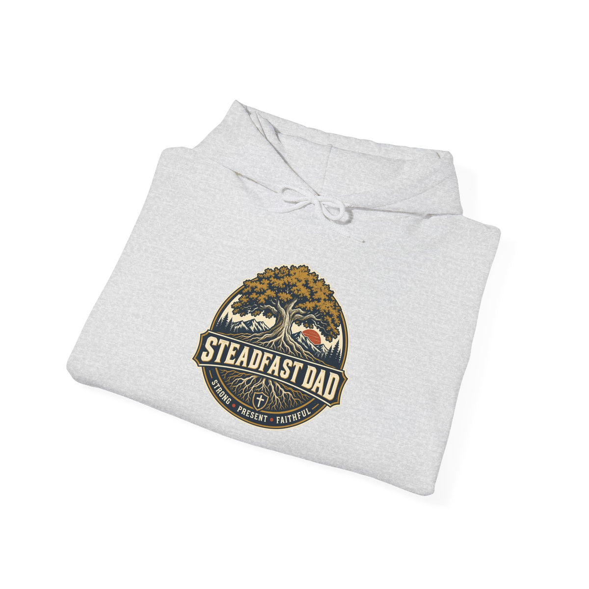 Steadfast Dad Hoodie – Vintage Mountain Camping Father’s Day Pullover