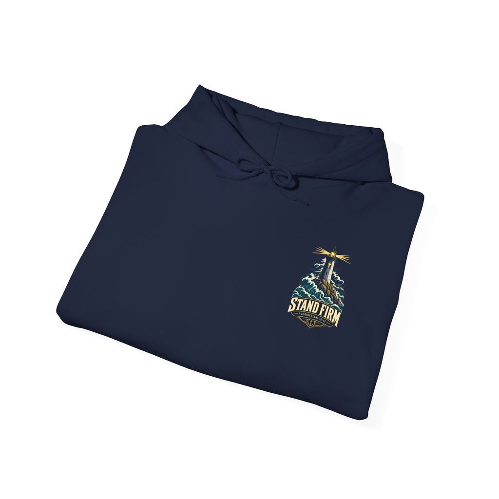 Stand Firm Lighthouse Hoodie - 1 Corinthians 16:13
