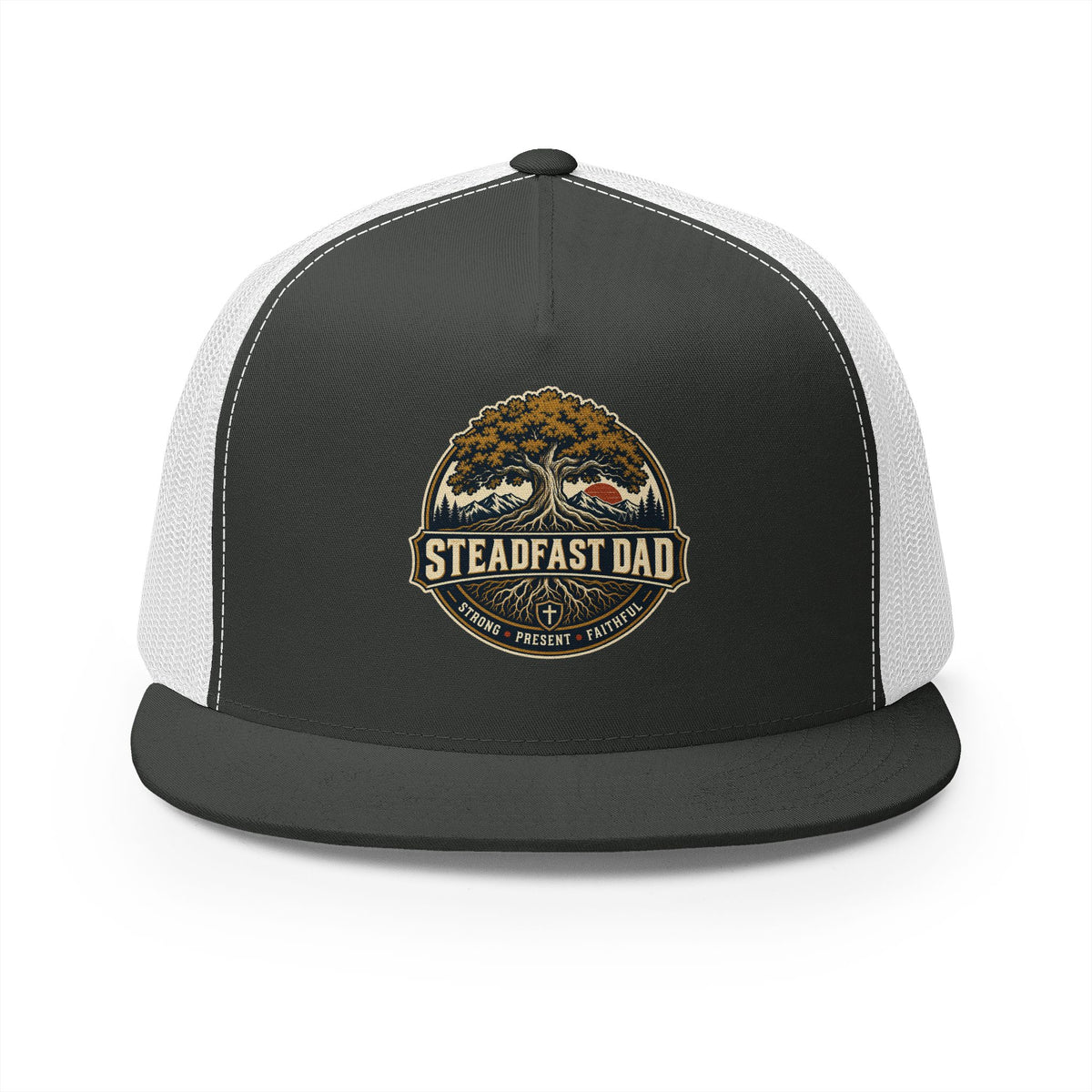 Steadfast Dad Trucker Cap — Strong, Present, Faithful