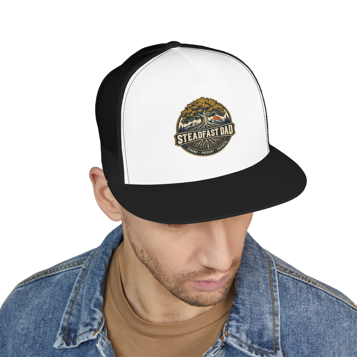 Steadfast Dad Trucker Cap — Strong, Present, Faithful