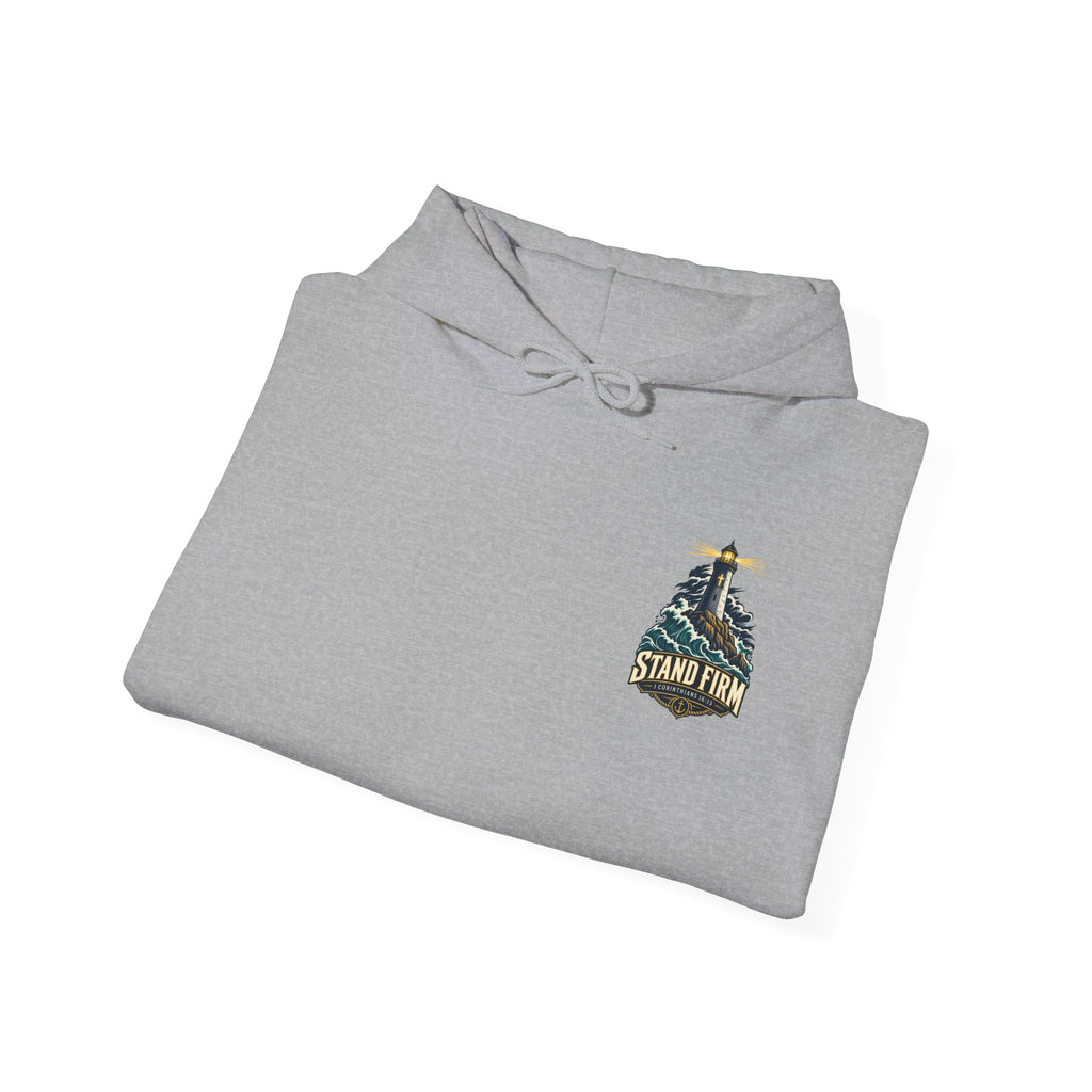 Stand Firm Lighthouse Hoodie - 1 Corinthians 16:13
