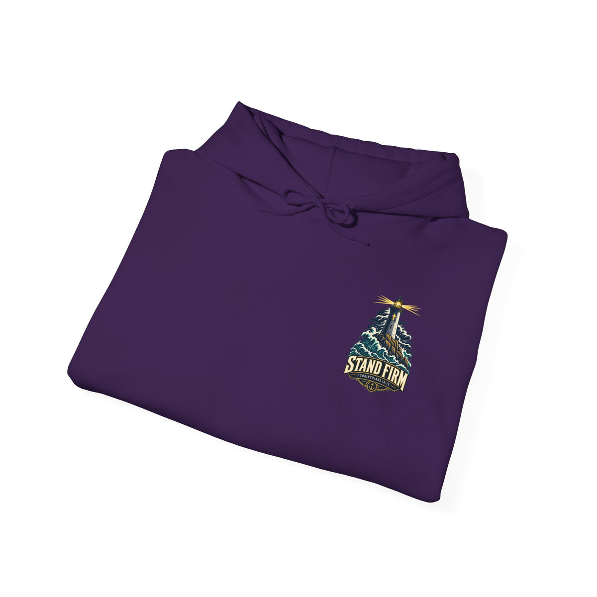Stand Firm Lighthouse Hoodie - 1 Corinthians 16:13