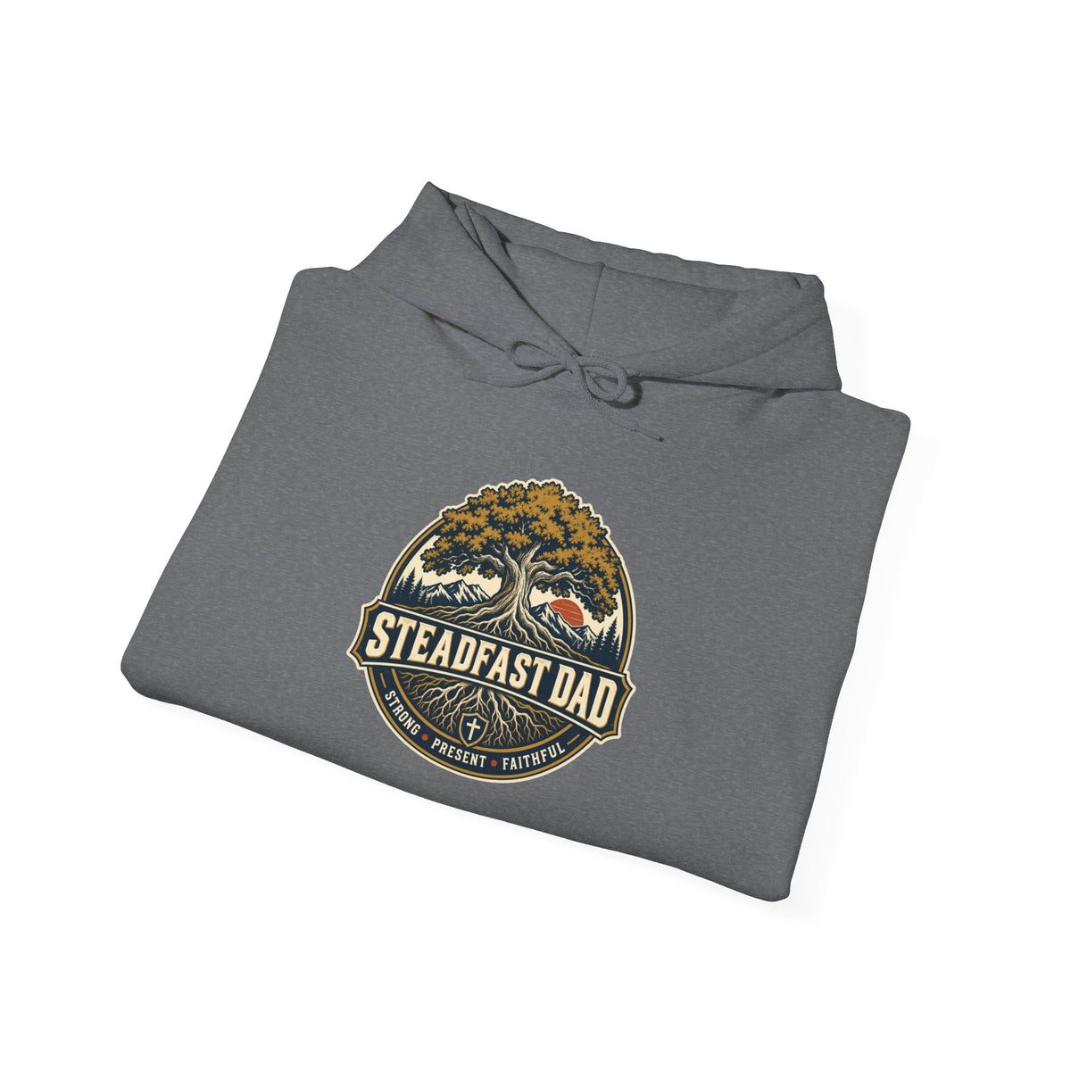 Steadfast Dad Hoodie – Vintage Mountain Camping Father’s Day Pullover