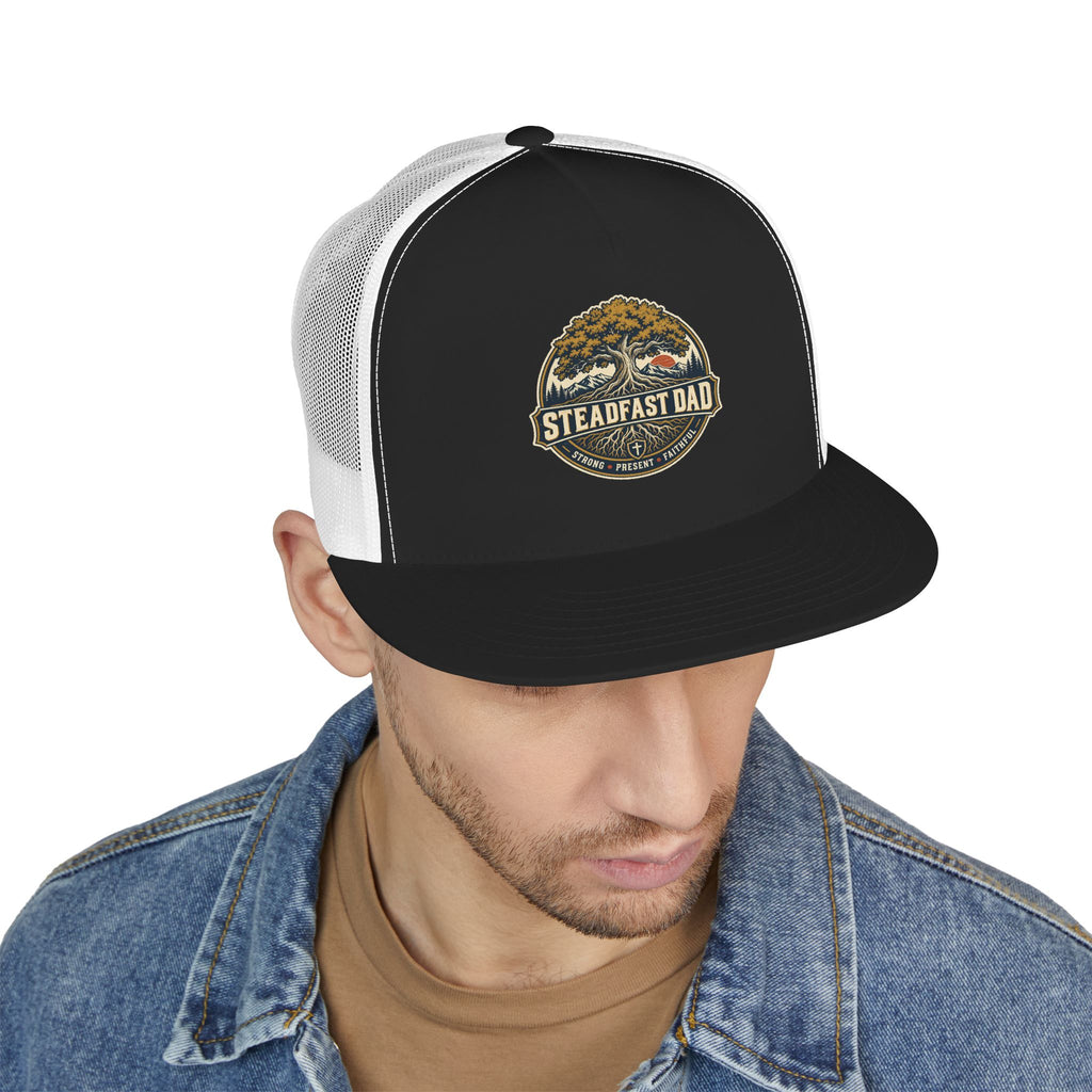 Steadfast Dad Trucker Cap — Strong, Present, Faithful