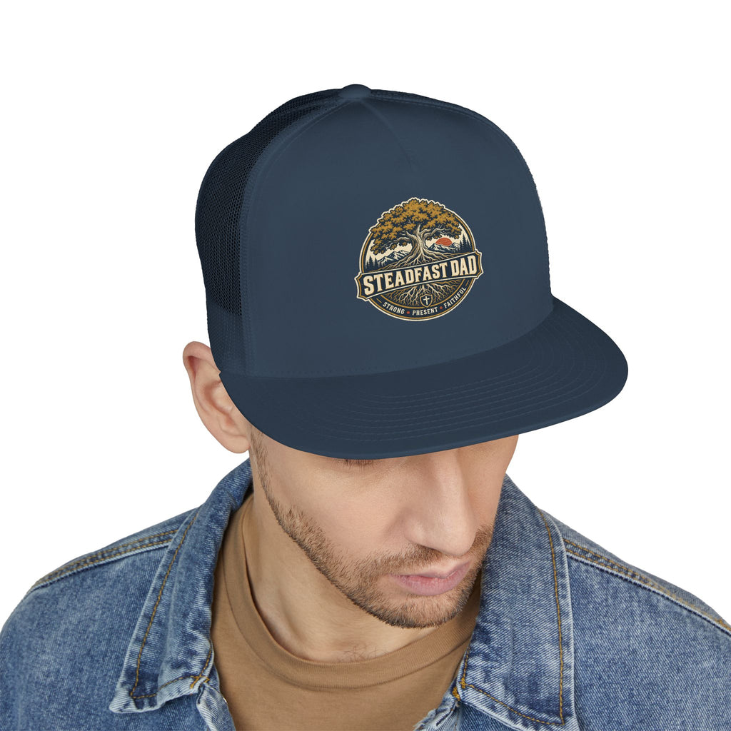 Steadfast Dad Trucker Cap — Strong, Present, Faithful