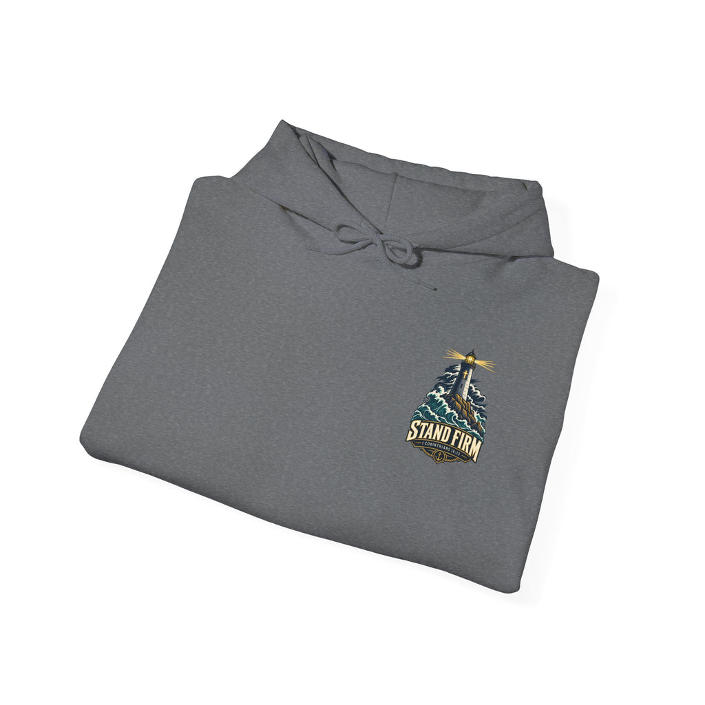 Stand Firm Lighthouse Hoodie - 1 Corinthians 16:13