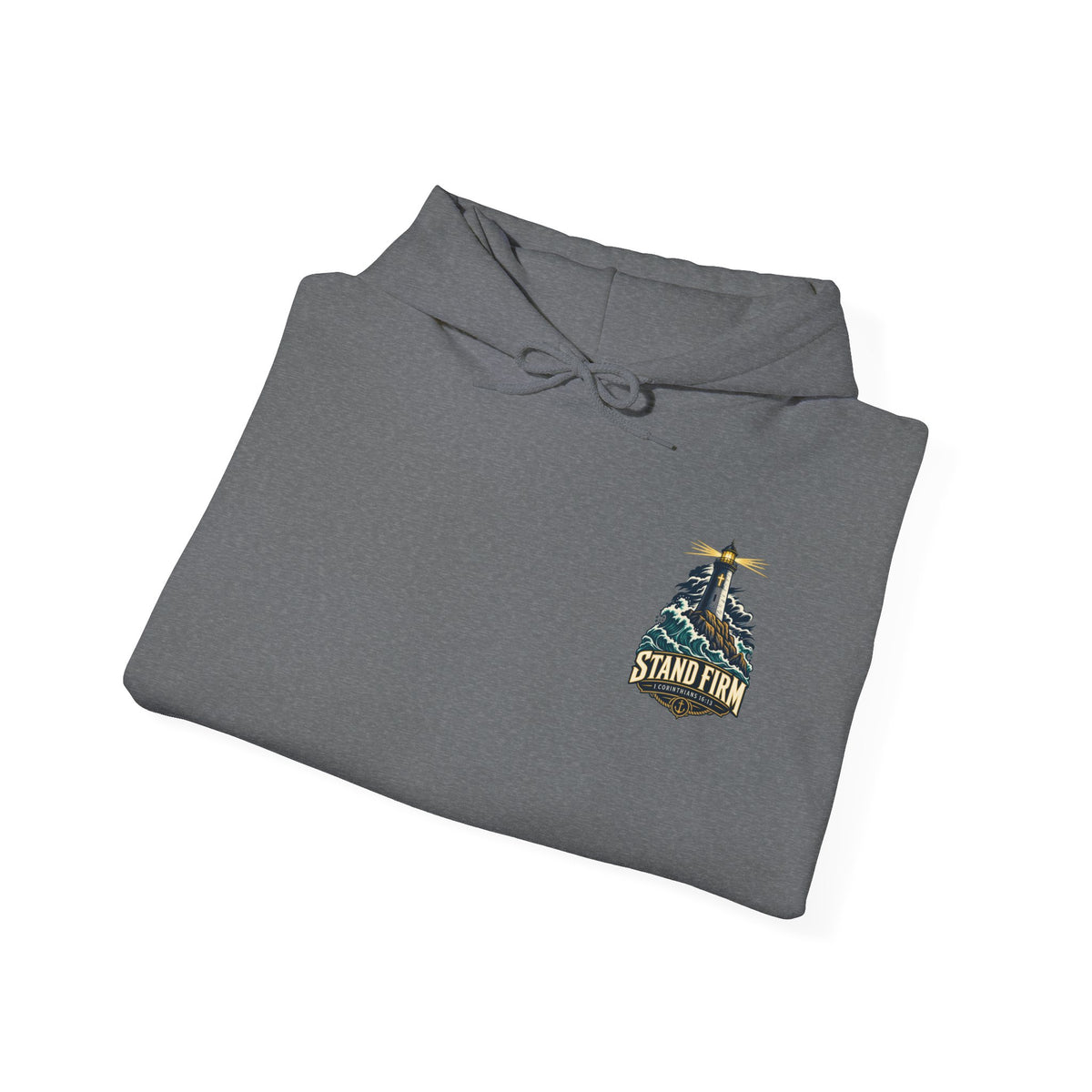 Stand Firm Lighthouse Hoodie - 1 Corinthians 16:13
