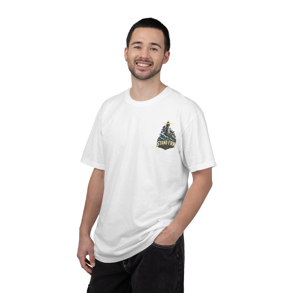 Stand Firm Lighthouse T-Shirt — 1 Corinthians 16:13