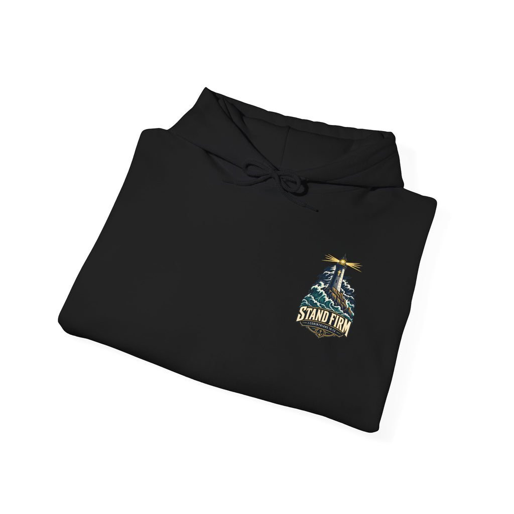 Stand Firm Lighthouse Hoodie - 1 Corinthians 16:13