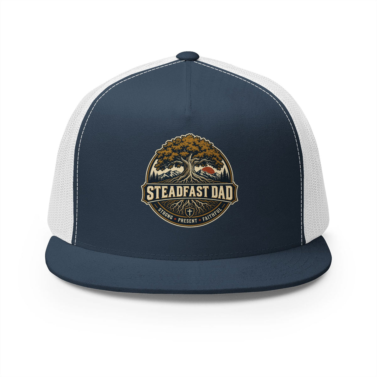 Steadfast Dad Trucker Cap — Strong, Present, Faithful