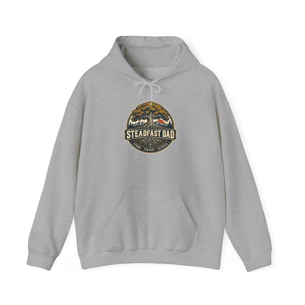Steadfast Dad Hoodie – Vintage Mountain Camping Father’s Day Pullover