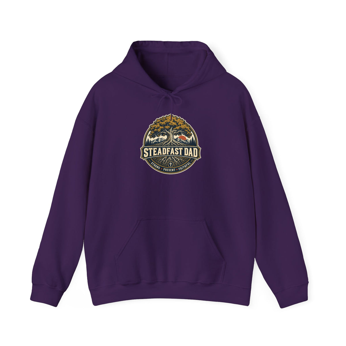 Steadfast Dad Hoodie – Vintage Mountain Camping Father’s Day Pullover