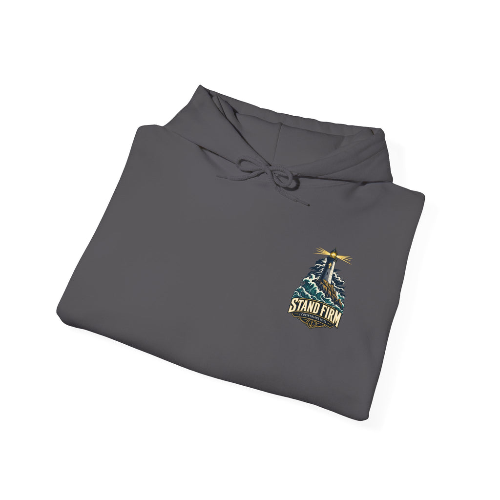 Stand Firm Lighthouse Hoodie - 1 Corinthians 16:13