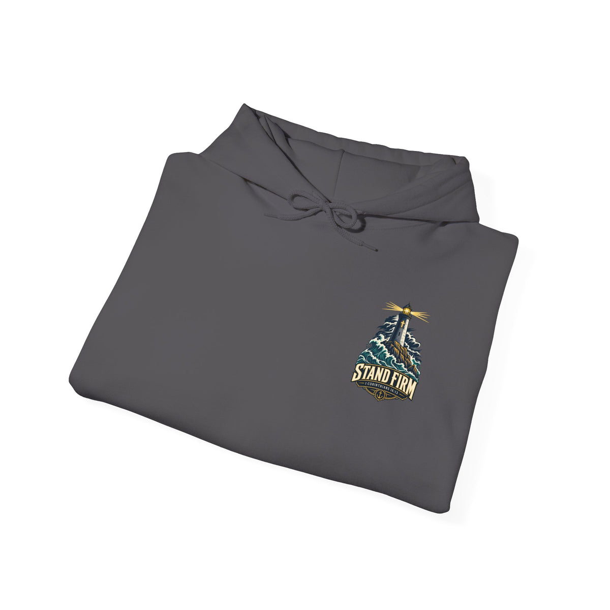 Stand Firm Lighthouse Hoodie - 1 Corinthians 16:13