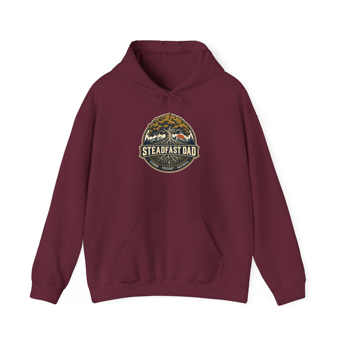 Steadfast Dad Hoodie – Vintage Mountain Camping Father’s Day Pullover