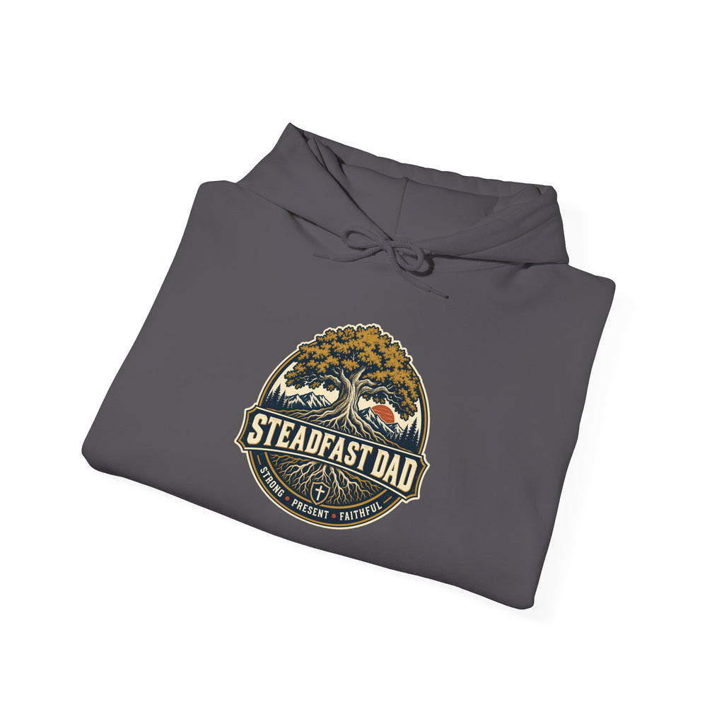 Steadfast Dad Hoodie – Vintage Mountain Camping Father’s Day Pullover
