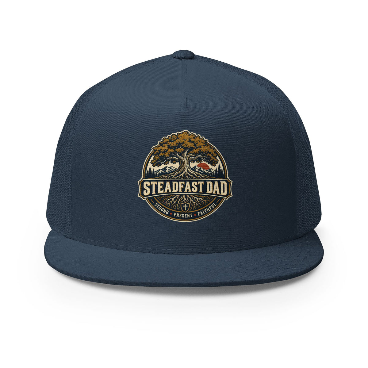 Steadfast Dad Trucker Cap — Strong, Present, Faithful