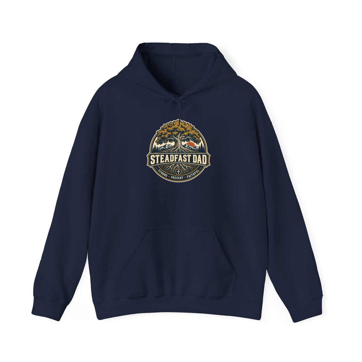 Steadfast Dad Hoodie – Vintage Mountain Camping Father’s Day Pullover