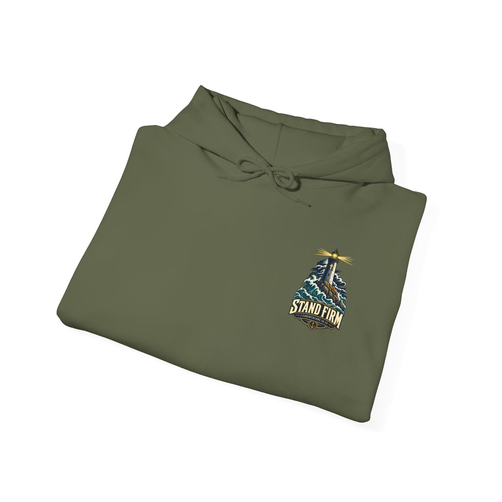 Stand Firm Lighthouse Hoodie - 1 Corinthians 16:13