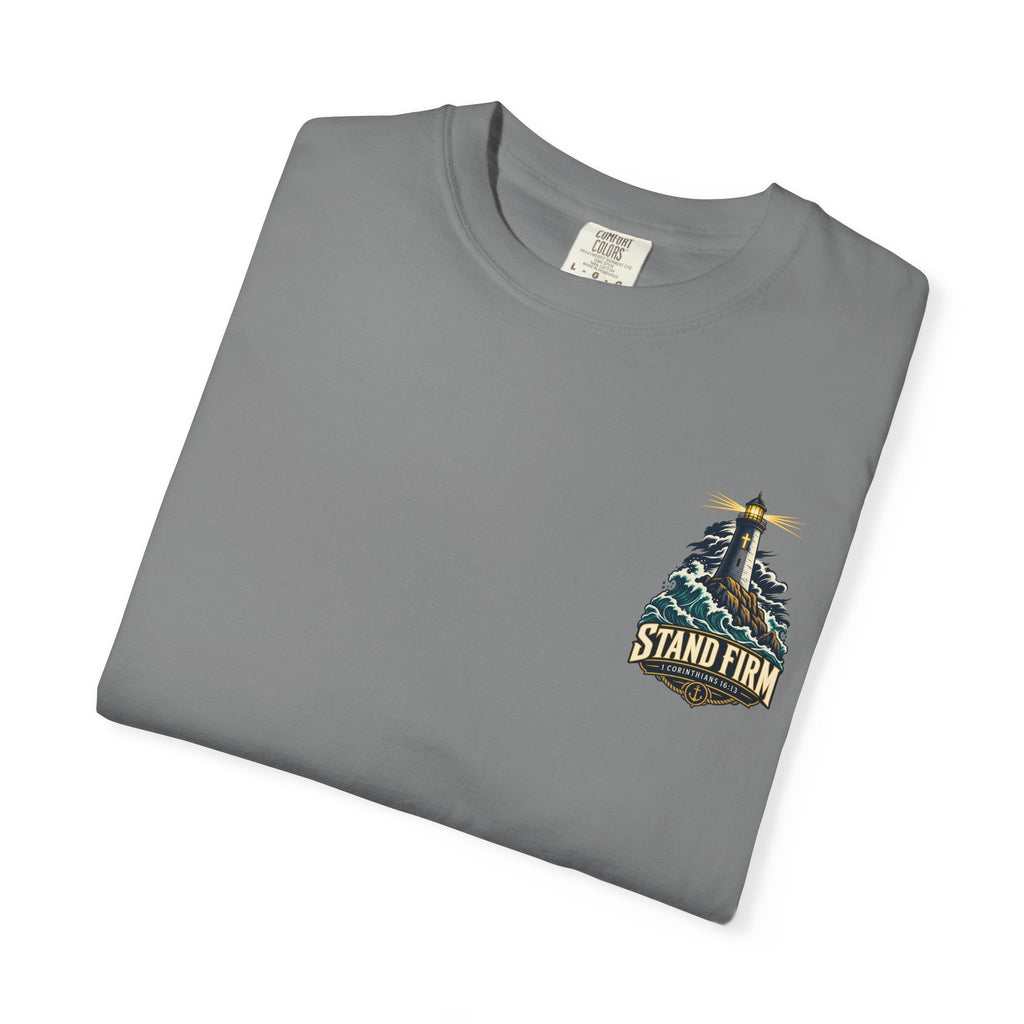 Stand Firm Lighthouse T-Shirt — 1 Corinthians 16:13