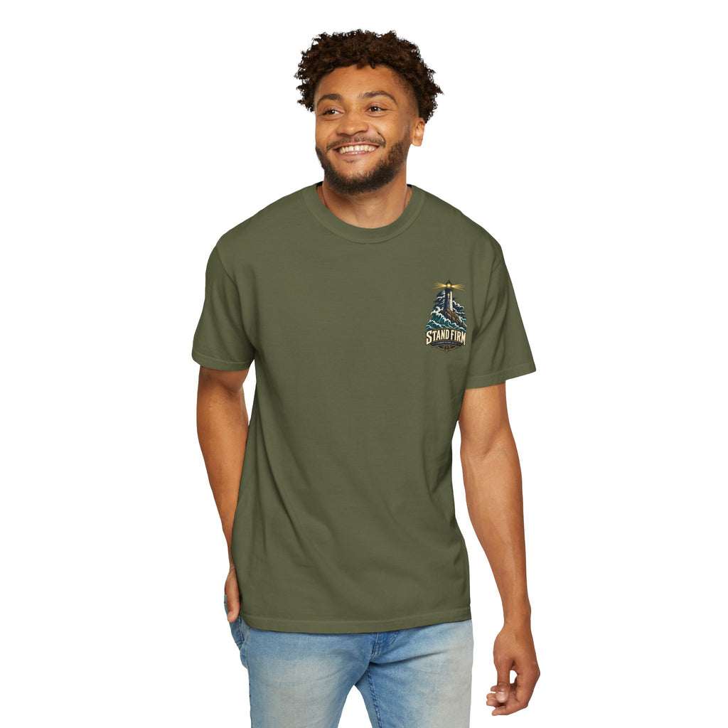 Stand Firm Lighthouse T-Shirt — 1 Corinthians 16:13