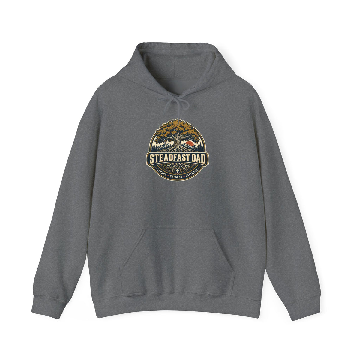 Steadfast Dad Hoodie – Vintage Mountain Camping Father’s Day Pullover