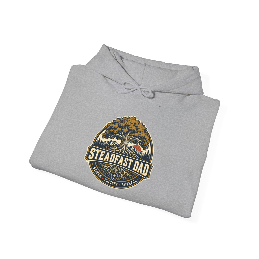 Steadfast Dad Hoodie – Vintage Mountain Camping Father’s Day Pullover