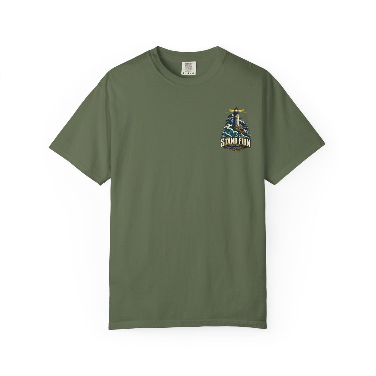Stand Firm Lighthouse T-Shirt — 1 Corinthians 16:13