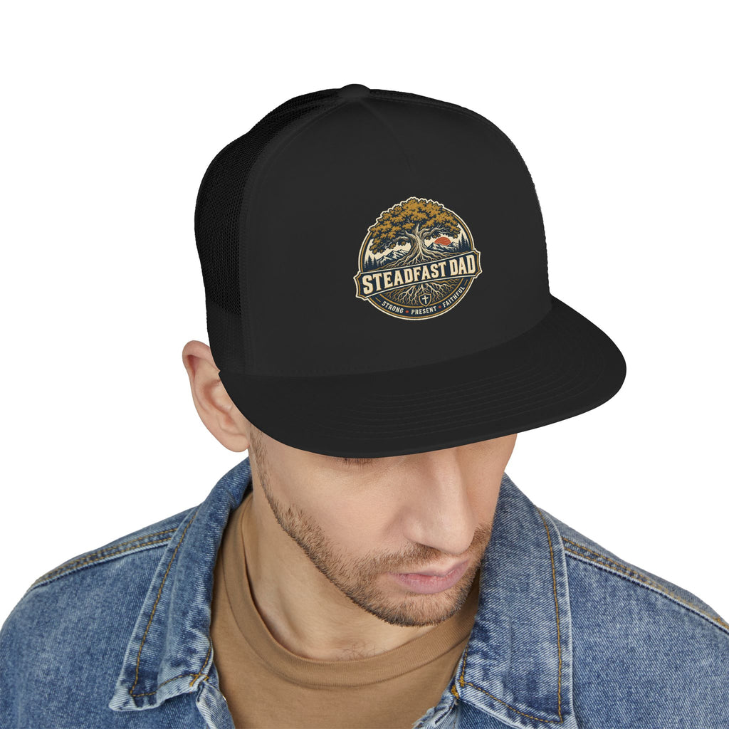 Steadfast Dad Trucker Cap — Strong, Present, Faithful