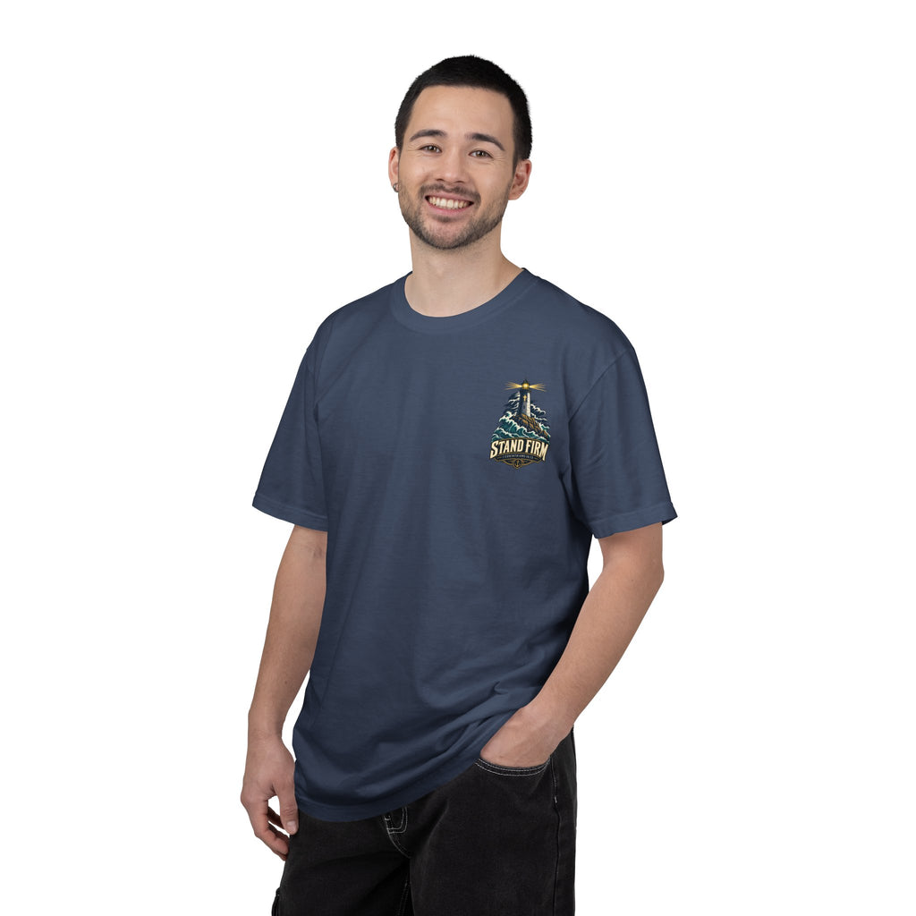 Stand Firm Lighthouse T-Shirt — 1 Corinthians 16:13
