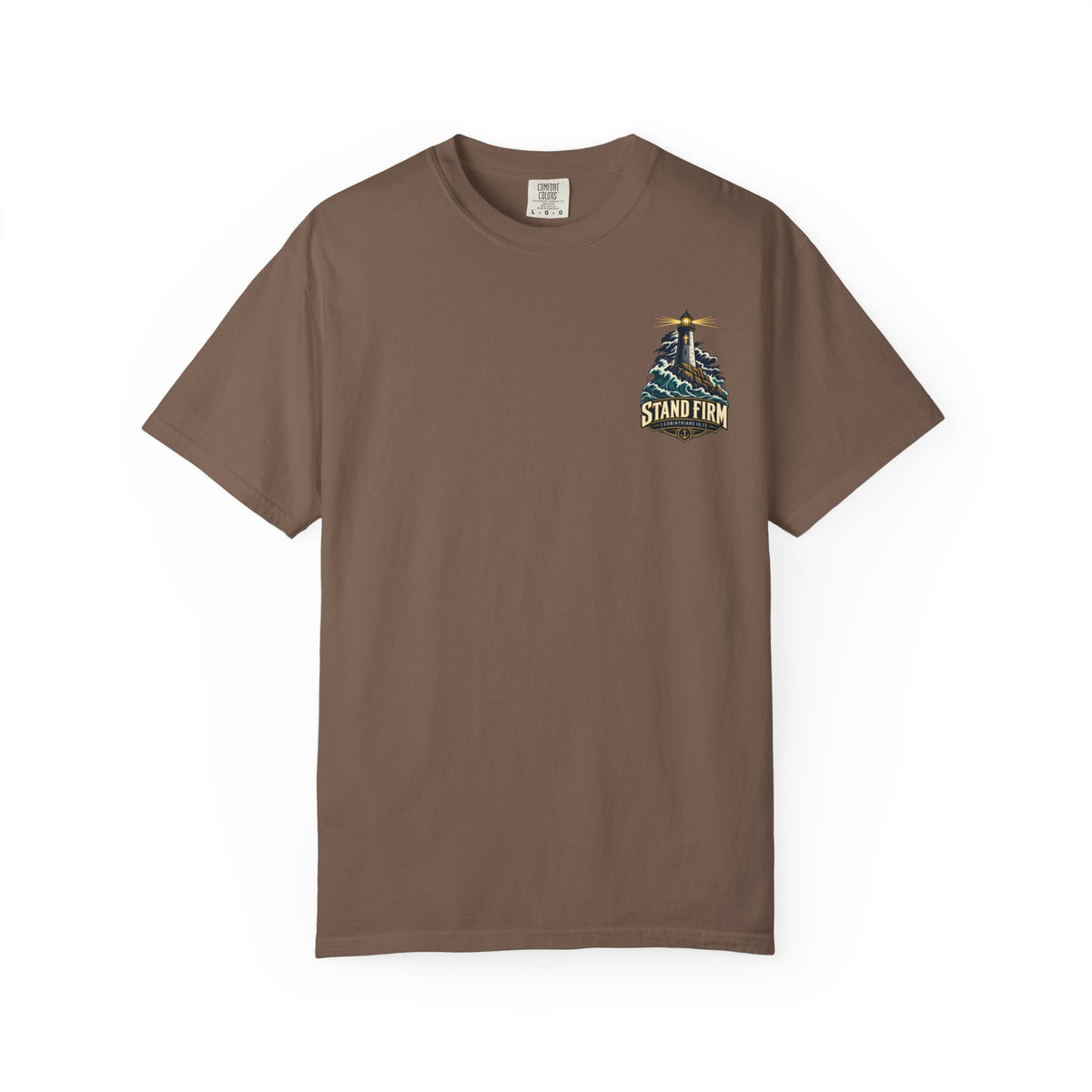 Stand Firm Lighthouse T-Shirt — 1 Corinthians 16:13